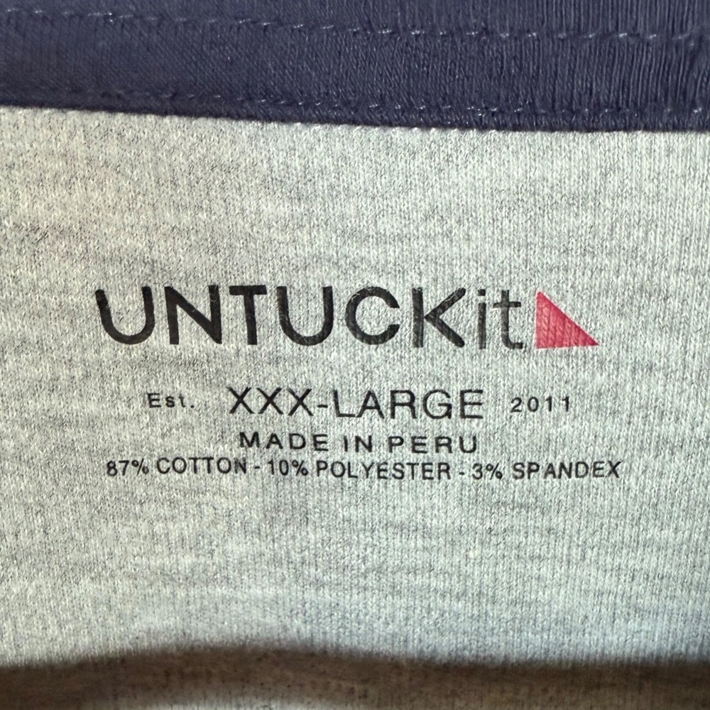 UNTUCKit Santangelo 1/4 Zip Pullover Gray ‎ Sweater Sz XXXL - Picture 6 of 7